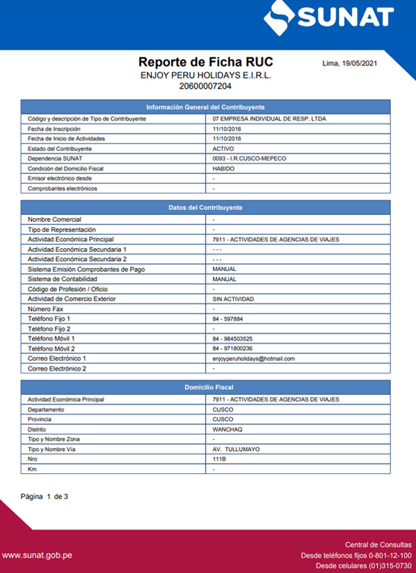 Licencia Autorizada Machu Picchu - Machu Picchu